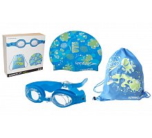 Фото Набір для плавання дитячий: окуляри, шапочка, сумка SPEEDO 8069510309 SQUARD POOL (ТPR, силікон, латекс)