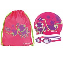 Фото Набір для плавання дитячий: окуляри, шапочка, сумка SPEEDO 8087710000 SEA SQUAD (ТPR, силікон, латекс)