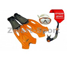 Фото Набір для плавання: маска, трубка, ласти SPEEDO 8016593921-45-46 (термоскло, пластик, силікон)
