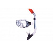 Фото Набір для плавання: маска, трубка ZEL ZP-25128-SIL (термоскло, PVC, силікон, пласт, жел, сині, червоний)