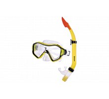 Фото Набір для плавання: маска, трубка ZEL ZP-29644-PVC (термоскло, PVC, пластик, син, жовтий, червоний)