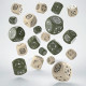 Набір кубиків Crosshairs Compact D6: Beige&Olive (20 шт). Q WORKSHOP (STCA03)