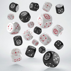 Набір кубиків Crosshairs Compact D6: Black&Pearl (20 шт). Q WORKSHOP (STCA05)