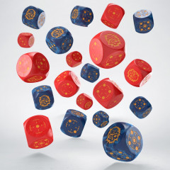 Набір кубиків Crosshairs Compact D6: Cobalt&Red (20 шт). Q WORKSHOP (STCA01)