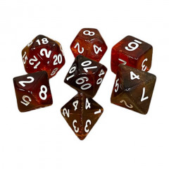 Набор кубиков RPG Double Color Glitter 7 Dice Set Black-Red (g7dglitdc13)