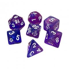 Набор кубиков RPG Double Color Glitter 7 Dice Set Blue-Purple (g7dglitdc14)
