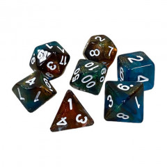 Набор кубиков RPG Double Color Glitter 7 Dice Set Red-Blue (g7dglitdc10)