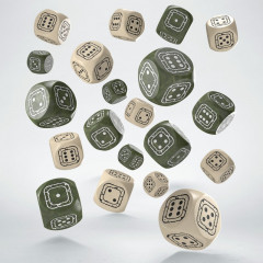 Набір кубиків Fortress Compact D6: Beige&Olive (20 шт). Q WORKSHOP (STCB01)