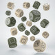 Набір кубиків Fortress Compact D6: Beige&Olive (20 шт). Q WORKSHOP (STCB01)