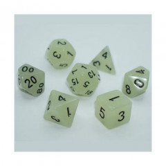 Набор кубиков RPG Glow in the dark 7 Dice Set White (g7dglow05)