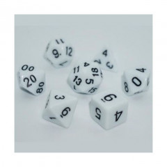 Набор кубиков RPG Opaque 7 Dice Set White (g7dopaq07)