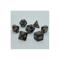 Набор кубиков RPG Pearl 7 Dice Set Black (w-gold) (g7dpearl08)