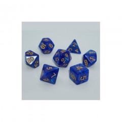 Набор кубиков RPG Pearl 7 Dice Set Blue (w-gold) (g7dpearl11)