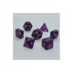 Набор кубиков RPG Pearl 7 Dice Set Dark purple (w-gold) (g7dpearl13)