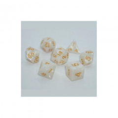 Набор кубиков RPG Pearl 7 Dice Set White (w-gold) (g7dpearl09)