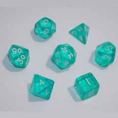Набор кубиков RPG Transparent 7 Dice Set Aqua (g7dtran07)