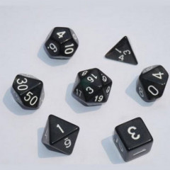 Набор кубиков RPG Transparent 7 Dice Set Black (g7dtran10)