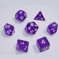 Набор кубиков RPG Transparent 7 Dice Set Dark purple (g7dtran08)