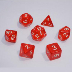 Набор кубиков RPG Transparent 7 Dice Set Red (g7dtran02)