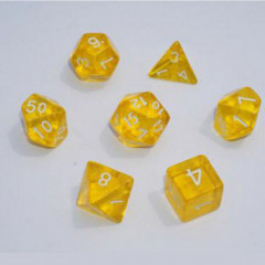 Набор кубиков RPG Transparent 7 Dice Set Yellow (g7dtran04)
