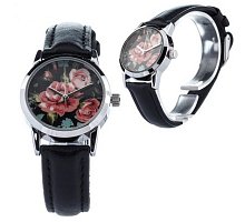 Фото Наручний годинник (маленький) - Троянди на чорному, ZIZ-1800901