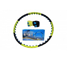 Фото Обруч масажний Hula Hoop JS-6001 DOUBLE GRACE MAGNETIC (1,8 кг, пластик, 8 секцій, d-110 см, з магнітами)