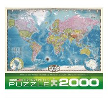 Фото Пазл Eurographics Карта Миру, 2000 елементів (8220-0557)