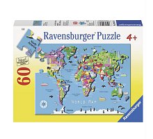 Фото Пазл Ravensburger Карта світу, 60 елементів (RSV-096077)