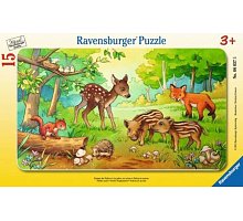 Фото Пазл у рамці Лісові малюки, 15 елементів, Ravensburger (06376R)