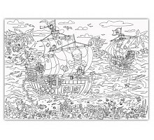 Фото Плакат-розмальовка "Пірати" від OKroshka (84 x 60 см)