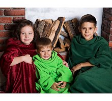 Фото Плед з рукавами дитячий Homely Kids Luxury Бордо, велсофт, 100x130 см
