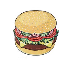 Фото Пляжний килимок Гамбургер