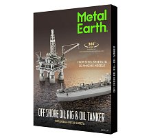 Фото Подарунковий набір Offshore Oil Rig & Oil Tanker Gift Set (Нафтова платформа та танкер), Metal Earth (MMG105)