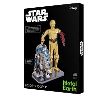 Фото Подарунковий набір Star Wars - C-3PO & R2-D2, Metal Earth (MMG276)