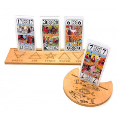 Подставки под карты Таро (25×7,5см) и (10,5×12,5см) стихии, светлая. 34598C