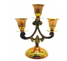 Фото Свічник бронзовий на 3 свічки (14х12х7 см) | (28287)
