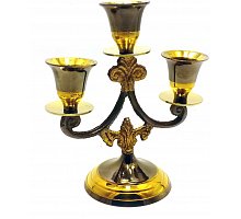 Фото Свічник бронзовий на 3 свічки "Антік" (14х12х7 см) | (28283)