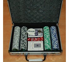 Фото Набір для покеру на 200 фішок (номінал 10-100). 11,5g-chips