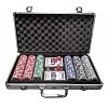 Фото 1 - Набір для покеру на 300 фішок з номіналом 10-500 у сріблястому кейсі. 11,5g-chips
