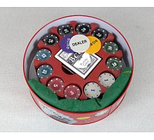 Фото Подарунковий набір для покеру Техаський холдем на 240 фішок з номіналом 1-50. 4g-chips