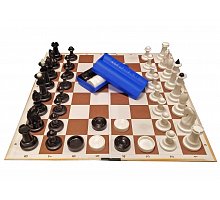 Фото Игровой комплект "Шашки, шахматы", поле картон