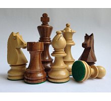 Фото Деревянные шахматные фигуры Немецкий Стаунтон №6 (Шишам, Самшит), Индия (CHI101 S375)