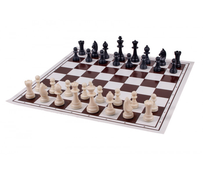 Гибкая шахматная доска 50х50, винил (DMV03A brown)