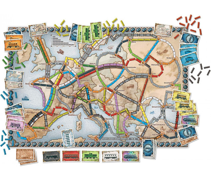 Настольная игра Ticket to Ride Europe (Билет на поезд) (УКР). Lord of Boards (DOW7202UK)