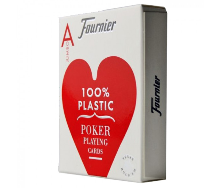 Пластиковые карты Fournier 2800 Jumbo Index Red, red (1028935)