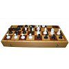 Фото 3 - Шахи, нарди, шашки СРСР 50x50 см. Дошка дерево, інтарсія. Фігури та шашки пластик