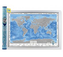 Фото Скретч карта світу Discovery Map (укр. мова, рельєф)