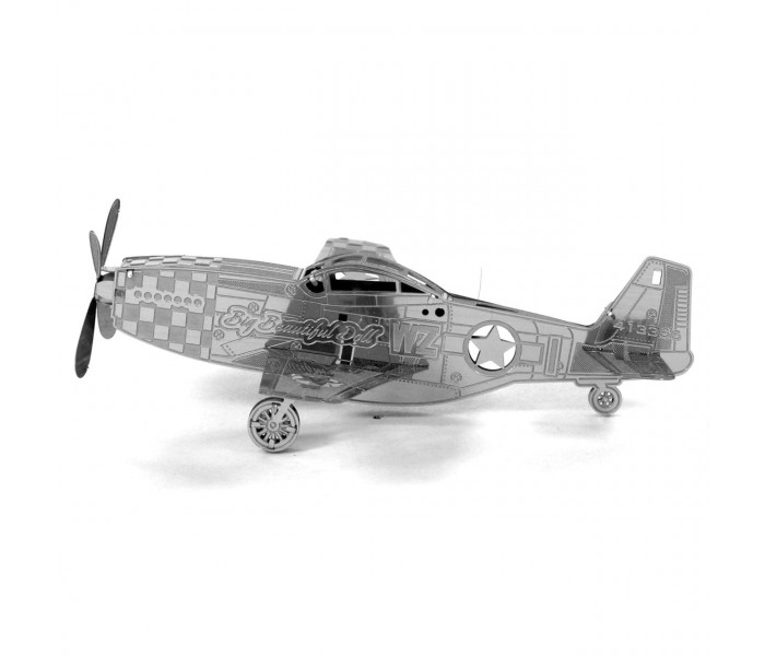 Металева збірна 3D модель "Винищувач Р-51 Mustang", Metal Earth (MMS003)