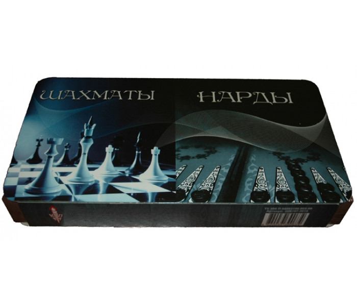 Шахматы + нарды 40 х 40 см, пластик (пр-во Киев)