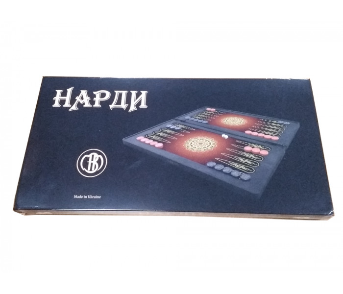 Нарди "Червоне і чорне" 40 х 40 см, пластик (вир-во Україна)